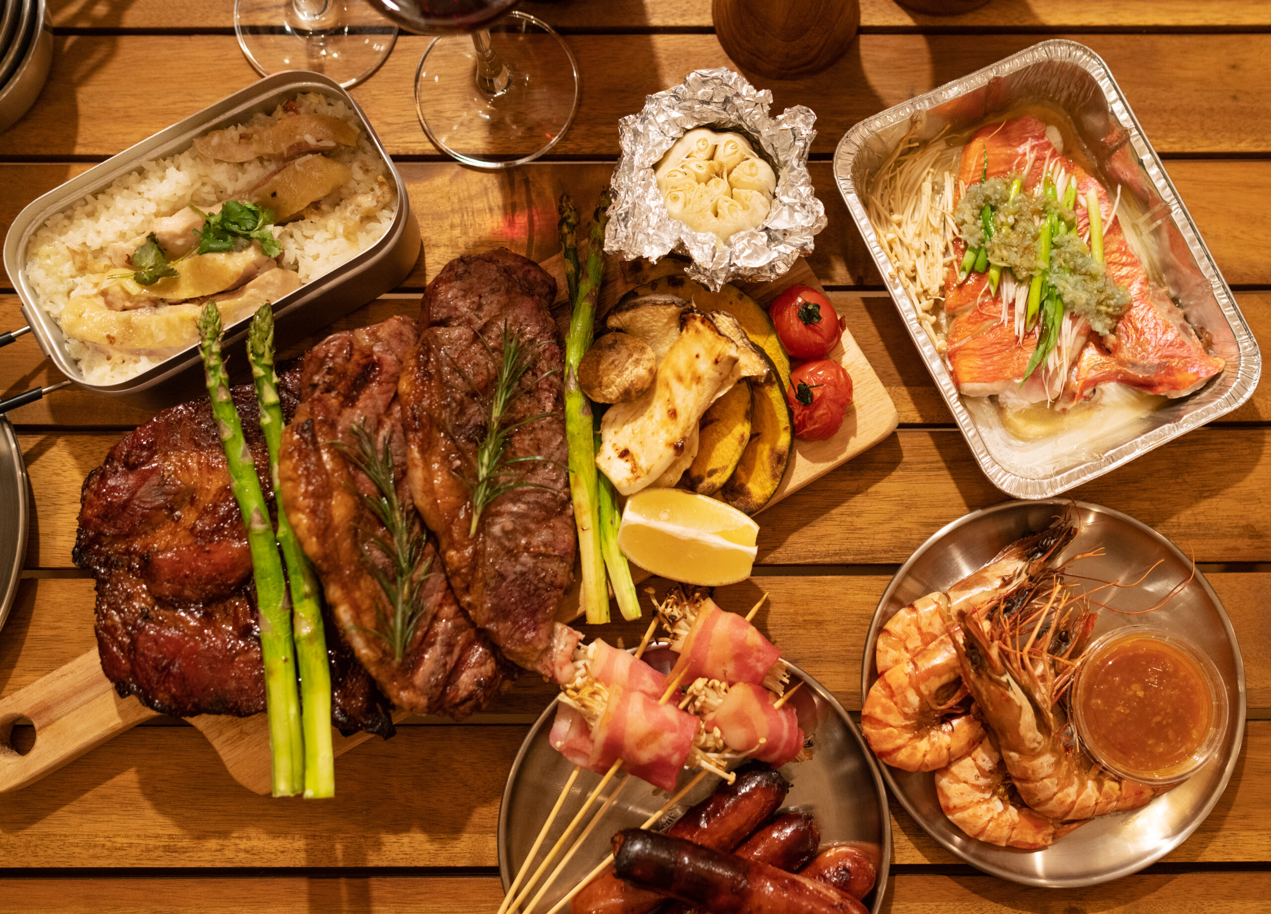 家族でグランピングBBQ